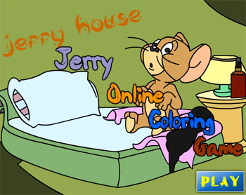 لعبة تلوين توم وجيري Jerry House Online Coloring